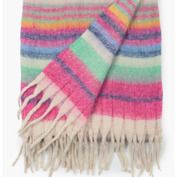 Free people SKYE a stripe blanket 60”x51” without fringe sealed in bag - Picture 2 of 6